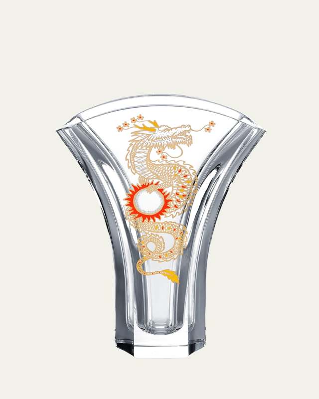 Solar Dragon Ginkgo Vase - 10"